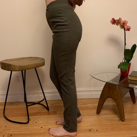 Cache Army Green High Wasted Snakeskin Pants - Picture 5 of 7